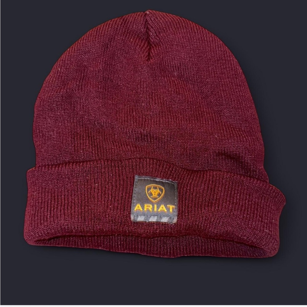 Ariat Maroon Knit Beanie